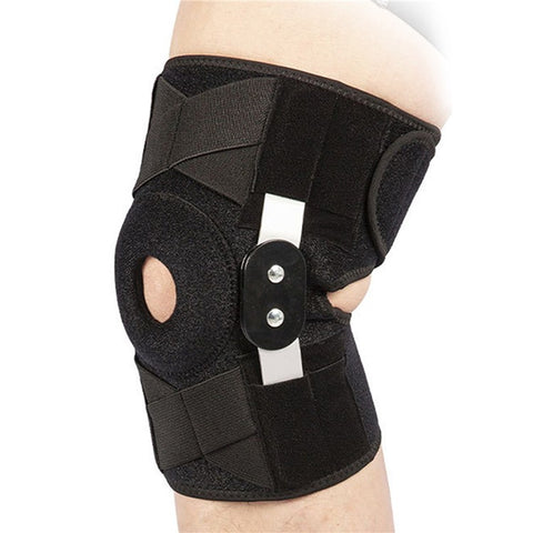 Wear-resistant Sport Brace Adjustable Knee Band Scratch-resistant Knee Protective Bandage with Side Metal Stabilizer