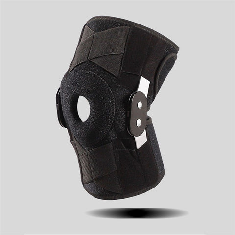 Wear-resistant Sport Brace Adjustable Knee Band Scratch-resistant Knee Protective Bandage with Side Metal Stabilizer