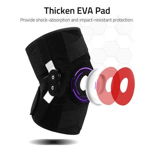 Wear-resistant Sport Brace Adjustable Knee Band Scratch-resistant Knee Protective Bandage with Side Metal Stabilizer