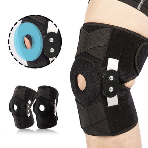 Wear-resistant Sport Brace Adjustable Knee Band Scratch-resistant Knee Protective Bandage with Side Metal Stabilizer