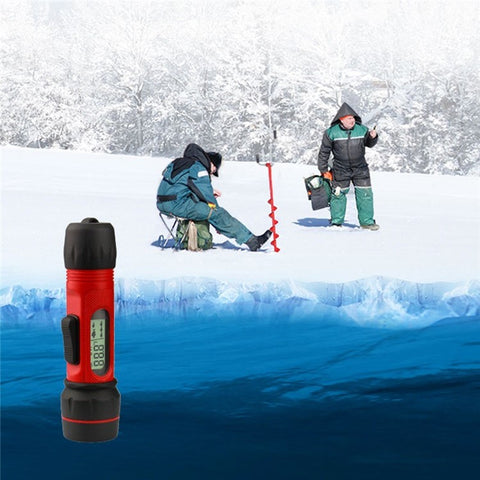 Portable Sonar Ice Fishing Finder with LED Underwater Light Wireless Handheld Fishfinder with 0.8-90m Detection Depth