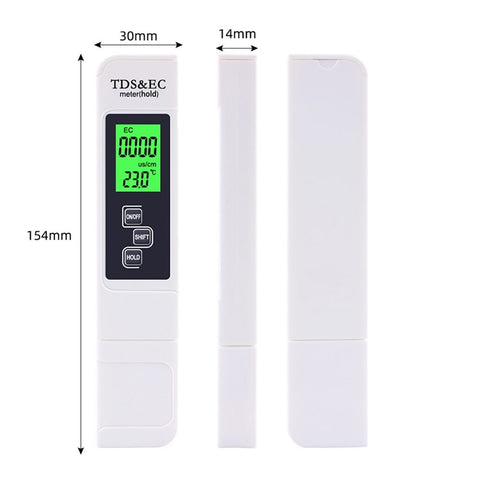 3-in-1 Multifunctional Water Quality Detector Portable Professional TDS Pen Tester EC Meter Accurate Water Quality Measurement Tool