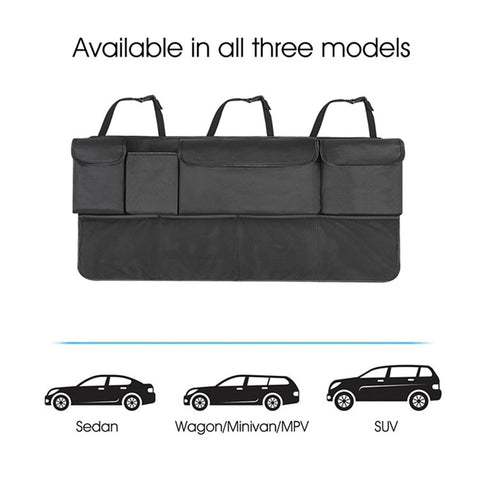 Car Trunk Organizer Hanging Seat Back Storage Organizer with 8 Pockets for SUV Trunk Space Saving