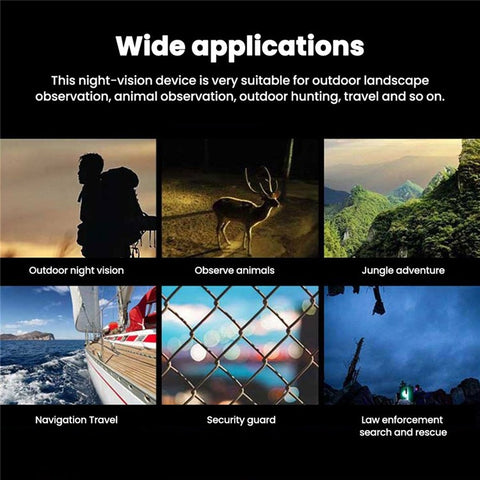 NV4000 12 Megapixel Optical Binocular Night Visions Infrared 5X Digital Zoom Photo Video Playback for Outdoor Hunts Boating