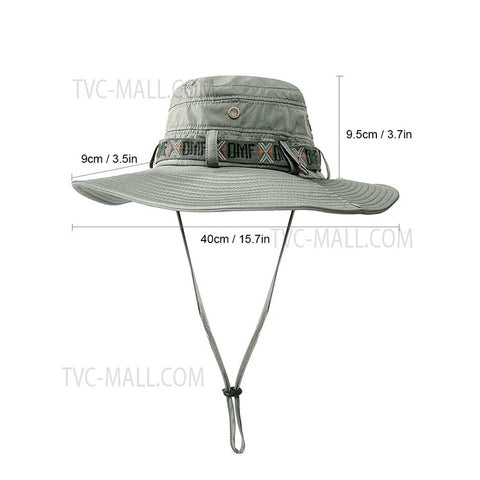 Summer Hat Outdoor UV Protection Fishing Hat Wide Brim Beach Foldable Hiking Cap