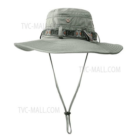 Summer Hat Outdoor UV Protection Fishing Hat Wide Brim Beach Foldable Hiking Cap