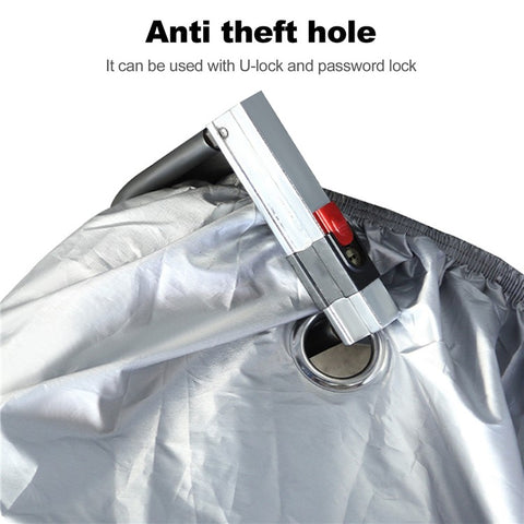 BSDDP 200x90x100cm Motorcycle Cover with Keyhole Oxford Cloth Waterproof Dustproof Motorbike Outdoor Protective Hood Cover