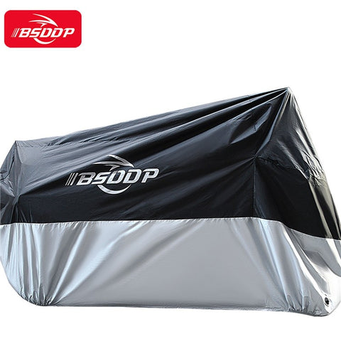 BSDDP 200x90x100cm Motorcycle Cover with Keyhole Oxford Cloth Waterproof Dustproof Motorbike Outdoor Protective Hood Cover
