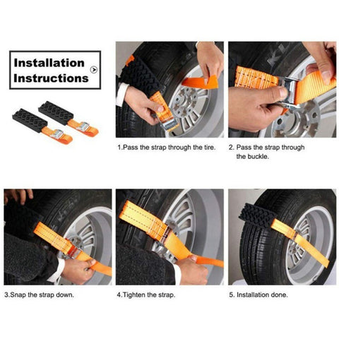 Car Recovery Traction Boards Mud Sand Snow Tire Ladder Off-road Vehicle Emergency Tracks Chain Wear-resistant Non-slip Traction Mat