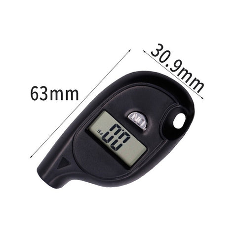 Portable Digital Display Car Tyre Air Pressure Gauge Mini Tire Pressure Tester Measuring Tool with Keychain