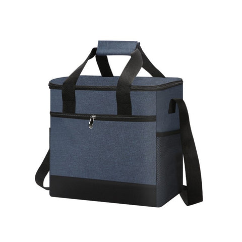Portable Insulated Lunch Bag Reusable Lunch Box Container 15L Capacity with Top Carry Handle Shoulder Strap