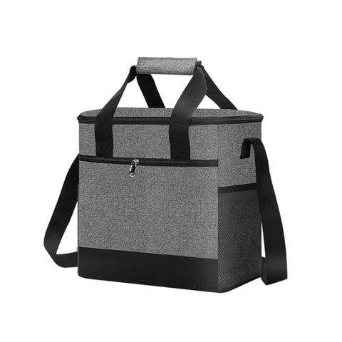 Portable Insulated Lunch Bag Reusable Lunch Box Container 15L Capacity with Top Carry Handle Shoulder Strap