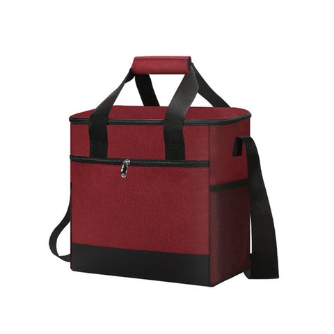 Portable Insulated Lunch Bag Reusable Lunch Box Container 15L Capacity with Top Carry Handle Shoulder Strap