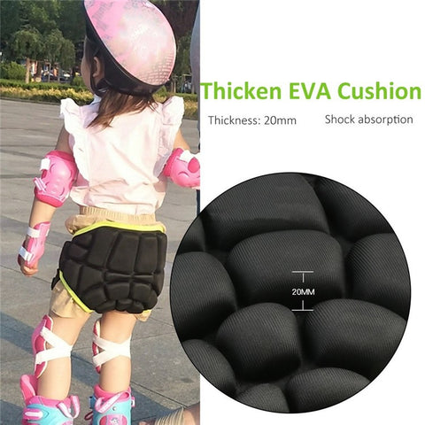3-12 Children Protection Hip Butt EVA Padded Gear Guard Impact Pad for Ski Ice Skating Snowboard