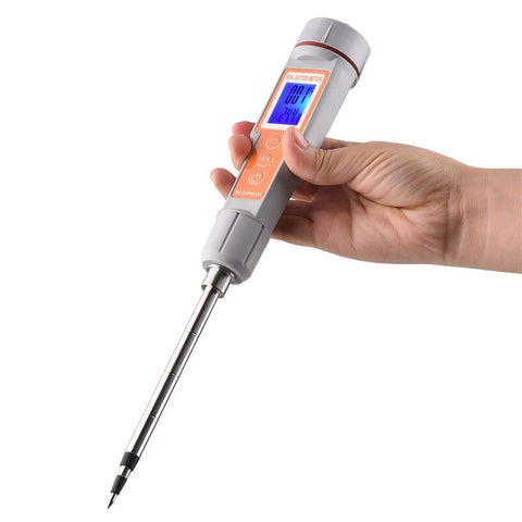 3 in 1 Soil Tester Backlight Screen EC/TDS/Temperature Digital Soil Test Probe Meter Portable Soil Salinity Tester for Greenhouse Garden Farm Orchard