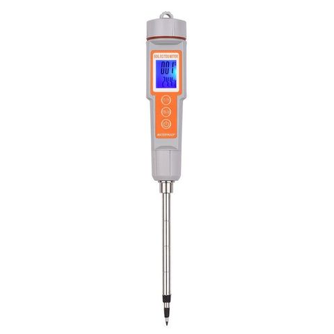 3 in 1 Soil Tester Backlight Screen EC/TDS/Temperature Digital Soil Test Probe Meter Portable Soil Salinity Tester for Greenhouse Garden Farm Orchard