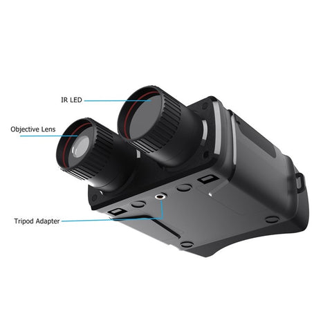 R6 10 Megapixel 1080P Outdoor Night-Vision Infrared Optical Binocular 5X Digital Zoom Photo Video Playback Modes 300m Viewing Distance for Outdoor Hunt Boating Journey
