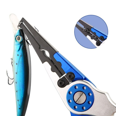 Fishing Pliers Lip Gripper Set Aluminum Alloy Fish Holder Fishing Scissors with Lanyards