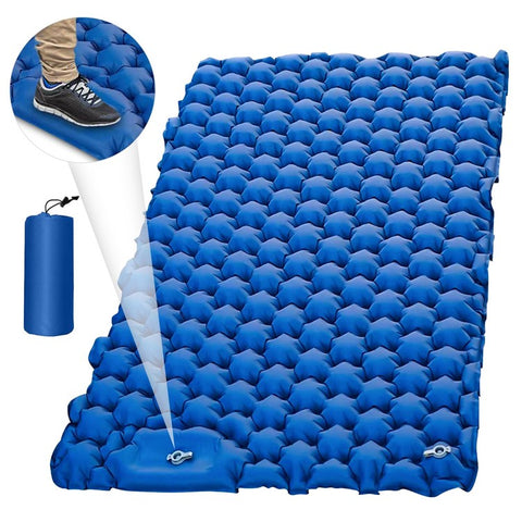 2 Person Lightweight Camping Mat Portable Air Mattress Waterproof Inflatable Sleeping Pad for Backpacking Hiking (No Pillow)