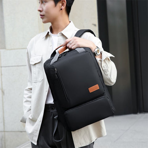 3Pcs Backpack Set Women Men 14.5-inch Laptop Backpack Shoulder Bag Small Pocket for Travel School Work