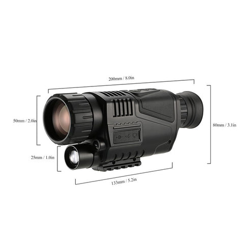 Monocular Telescope 5x40 Multi-functional IR Digital Night Vision HD Scopes with Camera Video Recorder Camcorder Function