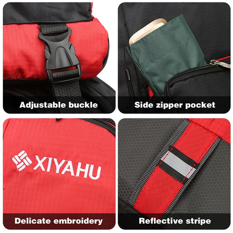 XIYAHU 70L Large Capacity Sports Backpack Waterproof Bag Rucksack for Outdoor Climbing Hiking
