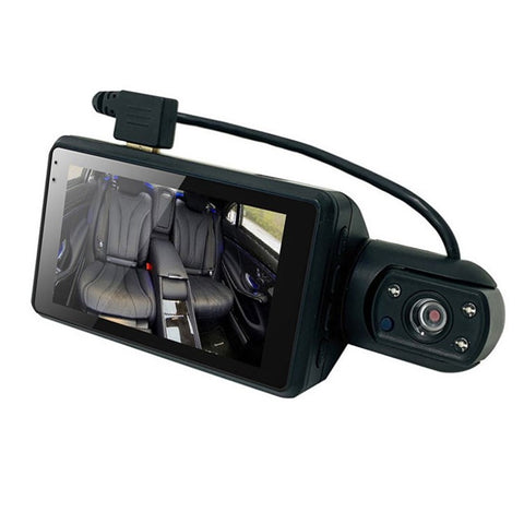 1296P DVR Dash Camera Front and Inside Dual Camera Car Dashcam 3 inch Gravity Sensing IPS Screen Driving Recorder with Night Vision 170-Degree Wide Angle G-Sensor Parking Monitor
