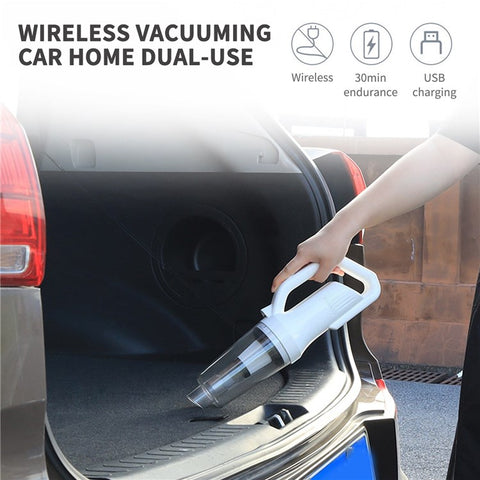 Wireless Car Vacuum Cleaner 12KPa Powerful Suction Wet Dry 120W Household Handheld Vacuum Cleaner with Floor Brush