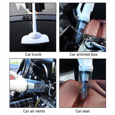 Wireless Car Vacuum Cleaner 12KPa Powerful Suction Wet Dry 120W Household Handheld Vacuum Cleaner with Floor Brush