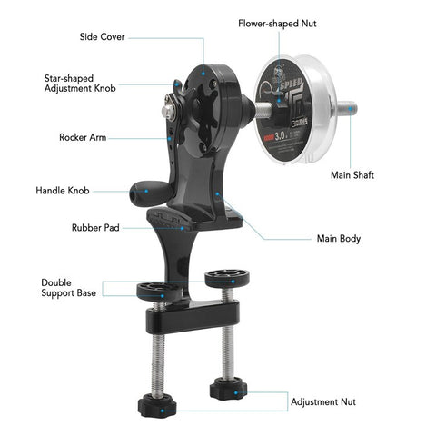 Portable Fishing Line Winder Machine Fishing Line Spooler for Baitcasting Spinning Reel