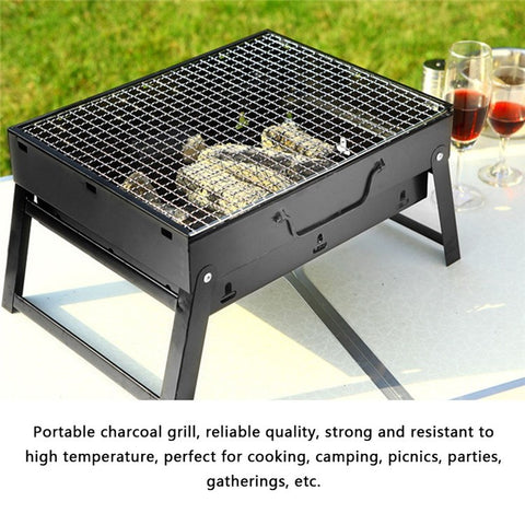Foldable Charcoal Grill Portable BBQ Grill 13.8x10.6x7.9in for Travel Outdoor Cooking Camping Grill Picnic Patio Backyard