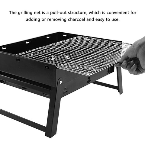 Foldable Charcoal Grill Portable BBQ Grill 13.8x10.6x7.9in for Travel Outdoor Cooking Camping Grill Picnic Patio Backyard