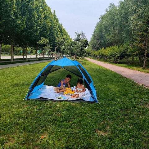 2 Person Pop-up Tent Automatic Instant Setup Family Cabin Tent Beach Leisure Net for Camping Hiking Traveling Mountaineering