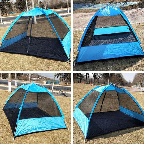 2 Person Pop-up Tent Automatic Instant Setup Family Cabin Tent Beach Leisure Net for Camping Hiking Traveling Mountaineering