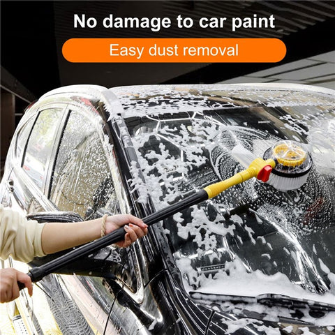 Car Wash Brush High-pressure Foam Car Cleaning Kit 360-degree Spin Car Wash Mop Detachable and Extendable Scrub Brush for Car Home Cleaning and Garden Use