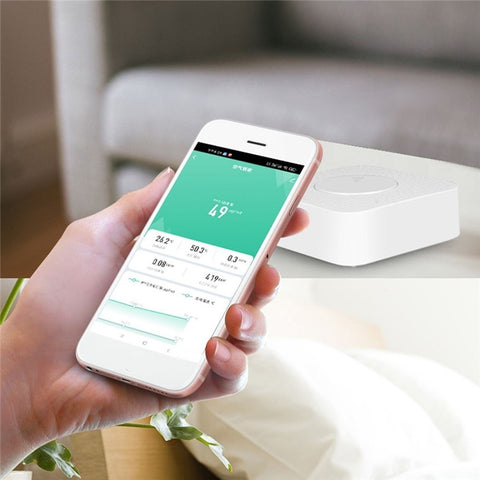 Tuya WiFi Smart Air Quality Monitor 6-in-1 PM2.5 / Formaldehyde / TVOC / CO2 / Temperature / Humidity Air Quality Tester with Real Time Display