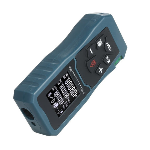 Laser Distance Meter Bubble Level Handheld 1.6-inch LCD Diastimeter Pythagorean Mode Measure Distance Area and Volume