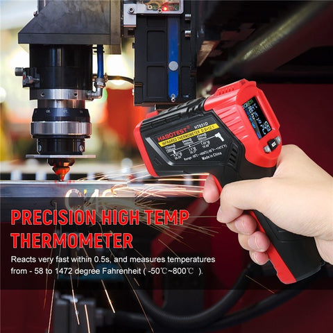 HABOTEST Multi-functional Non-contact Infrared Thermometer High Precision Temp Humidity Dew Point Temperature Meter for HVAC Automotive Mechanics Electricians