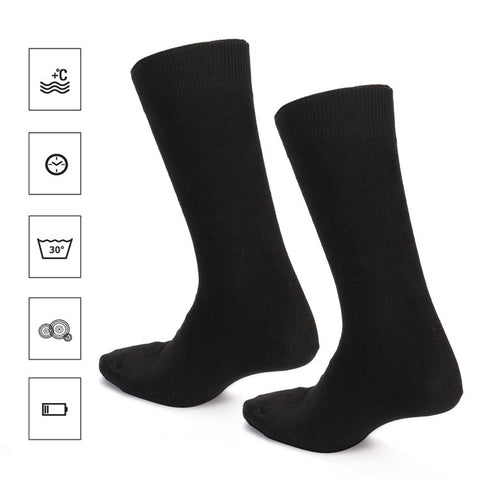1Pair Heated Socks Battery Powered Cold Weather Thermal Heating Socks Electric Heated Foot Warmer for Hunting Skiing Campin