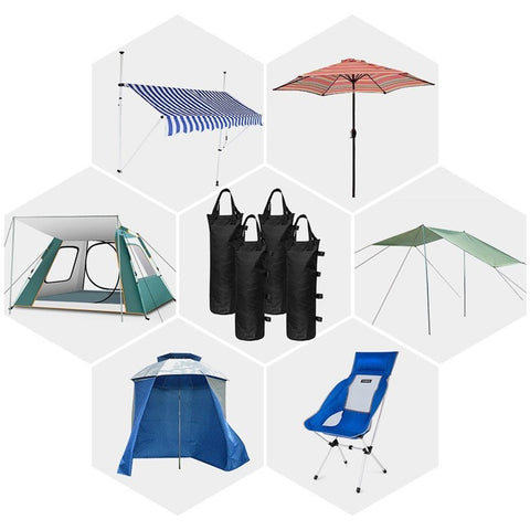 4Pcs for Pop-up Canopy Tent Sun Shades Umbrella Weighted Feet Bag Sand Weight Bags Leg Weights