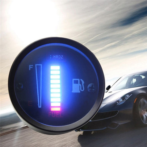 Auto Motorcycle Modified Fuel Meter 52MM 12V DC Universal LED Display Fuel Level Gauge for Boat Truck RV