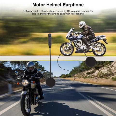 MT02 Wireless Motorcycle Helmet Headset Bluetooth-compatible 5.1 Helmet Earphone Microphone Music Call Control