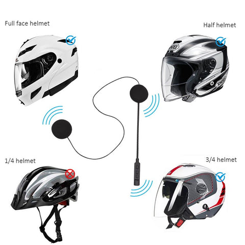 MT02 Wireless Motorcycle Helmet Headset Bluetooth-compatible 5.1 Helmet Earphone Microphone Music Call Control